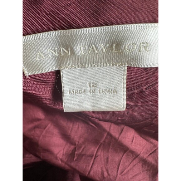 Ann Taylor Square Neck Iridescent Taffeta Tie Back Formal Style Lined Top 12 - Picture 5 of 5